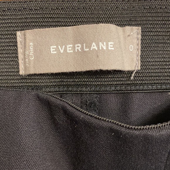 Everlane Womens Size 0 The Side-Zip Stretch Cotton Pant Black Work Trousers - Picture 6 of 13